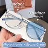 Фотохромные очки Металлическая оправа Очки для близорукости Очки для чтения Женские Очки с защитой от синего света Модные аксессуары