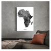 Map Travel Wall Art Canvas Painting Gray Black White Living Room Home Decoration Painting Africa Map Posters and Prints