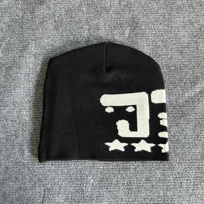 Вязаная теплая шапка с буквенным принтом в стиле Y2K для осени и зимы для мужчин и женщин