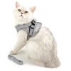 RANPHY Cat Harness and Leash Cute and Suitable for Dogs and with Reflective Stylish No Leg Lift Breathable Easy to Put Adjustable Escape Small L Set,