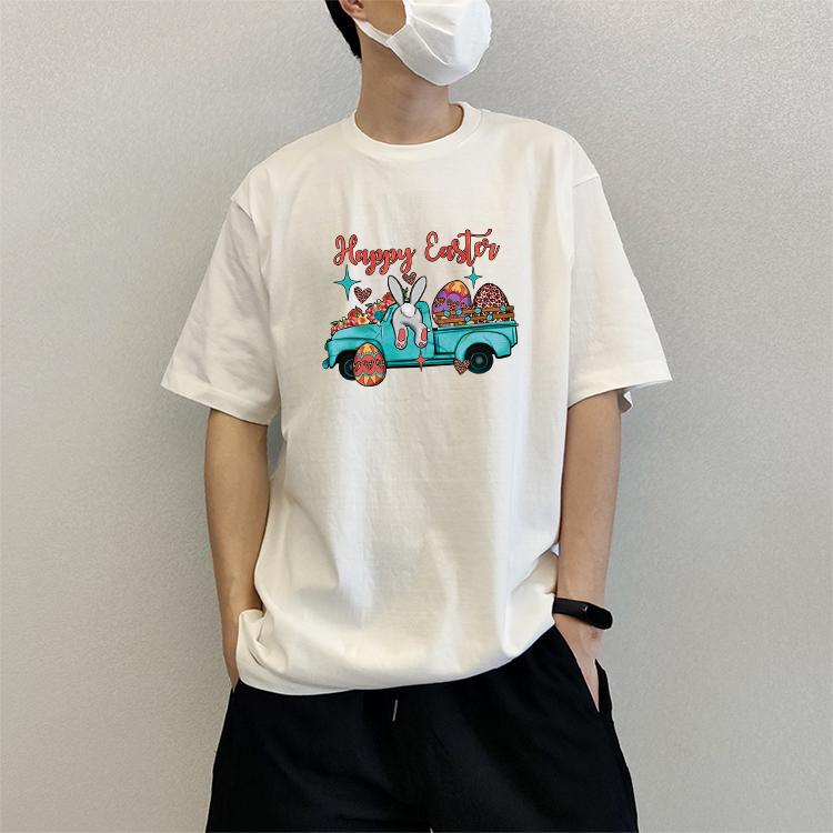 Пасхальный день, термонаклейка для одежды, термопресс, аппликация, футболка, железная нашивка, кролик, сделай сам, швейные поделки