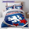 Rangers FC Pattern Bedding Home Decoration Birthday Gift ( 1 duvet cover + 2 pillowcase, without core),fan merchandise.