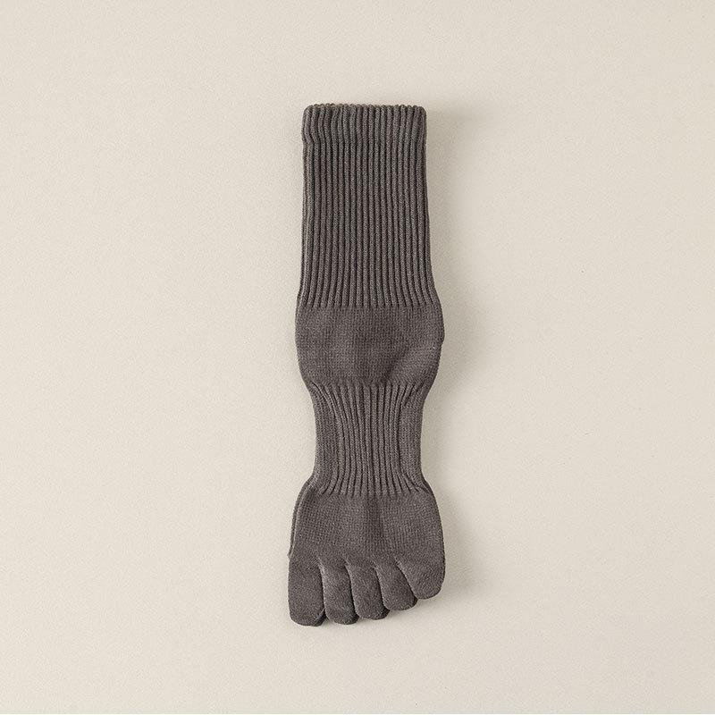 Мужские весенне-осенние однотонные носки-трубки с пятью пальцами, 10A, антибактериальные, дезодорирующие, влагоотводящие, бесшовные