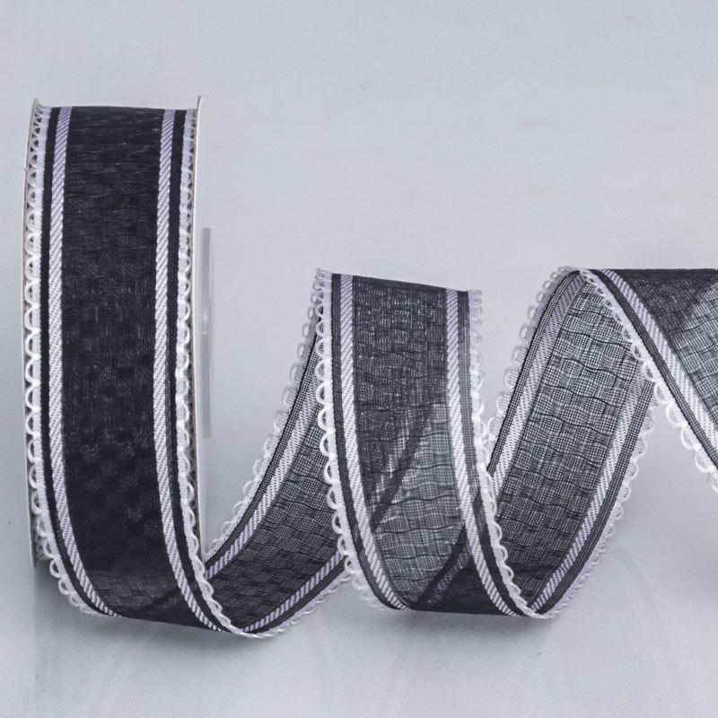 2,5 см прозрачный бутон кружева снежная марля тесьма ручной работы бант для волос головной убор аксессуары цветы упаковка декоративная лента поделки изготовление лент