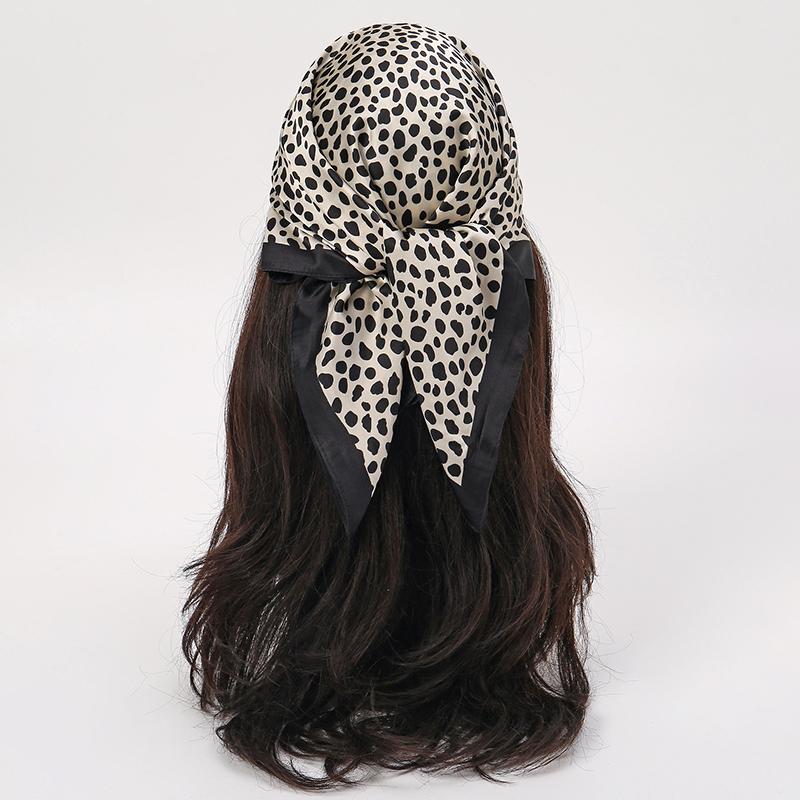 60Colors Luxury Scarf Women 70*70Cm Silk Feel Square Hair Wrapping Foulard Satin Shawl Big Size Head Bandana Hijab Handkerchief
