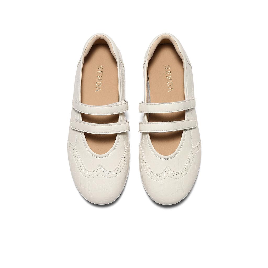Senda Mary Jane Women's 26 Summer New England Block Flat Bottom Shallow Mouth Single Shoe ZTL26BQ6