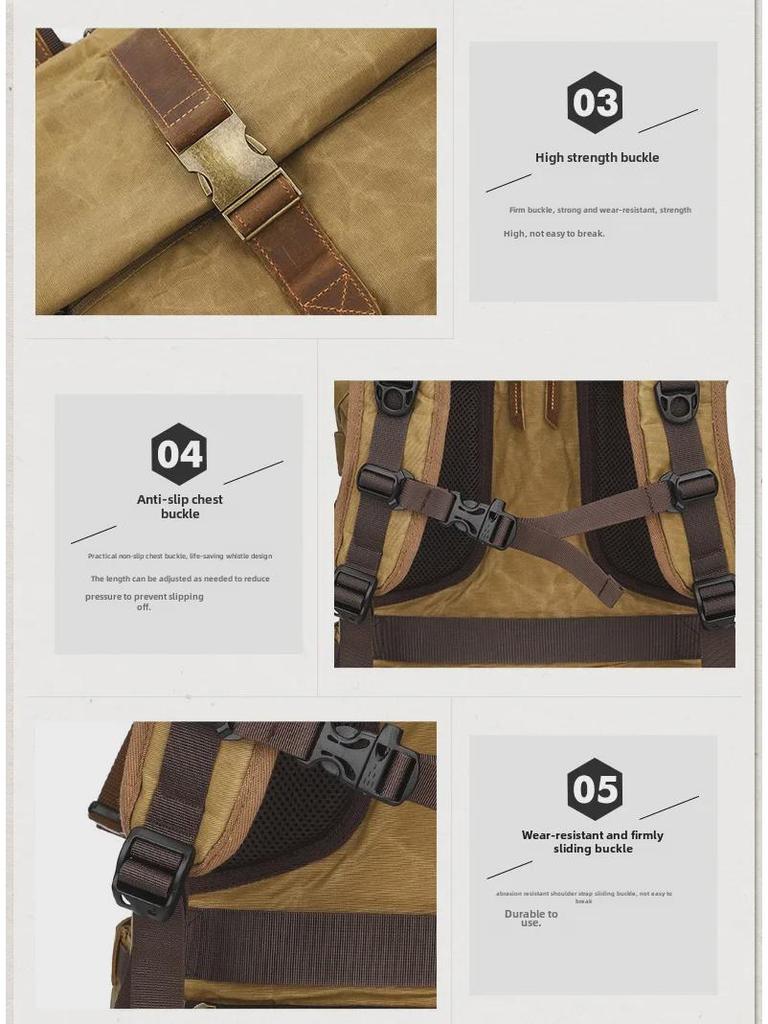 Retro Waterproof Canvas Camera Backpack - Seven Color Cotton SLR Digital Bag