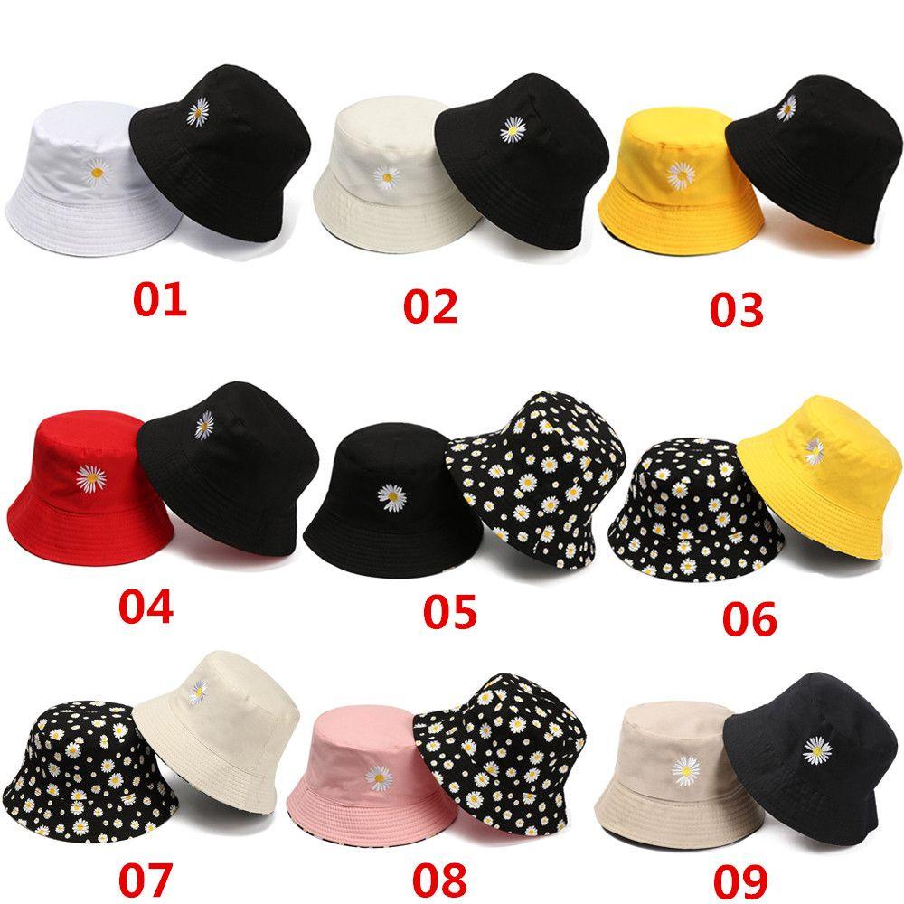 Spring Summer Portable Daisies Foldable Sun Hat Bucket Hat Fisherman Cap Beach Cap