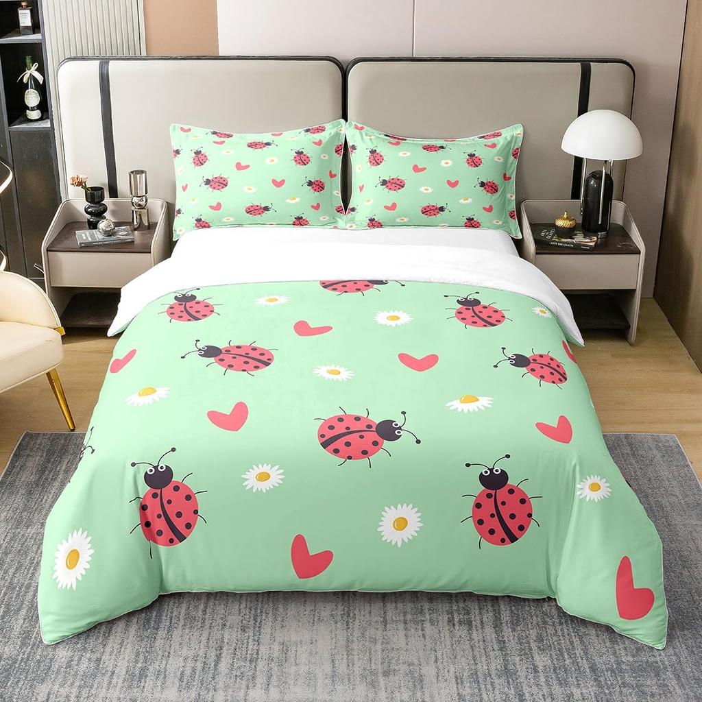 Love Comforter Set Queen King Full Size Heart Shaped Bedding Sets Full for Teen Girls Women Men Boys 3 Piece with 2 Pillow Shams