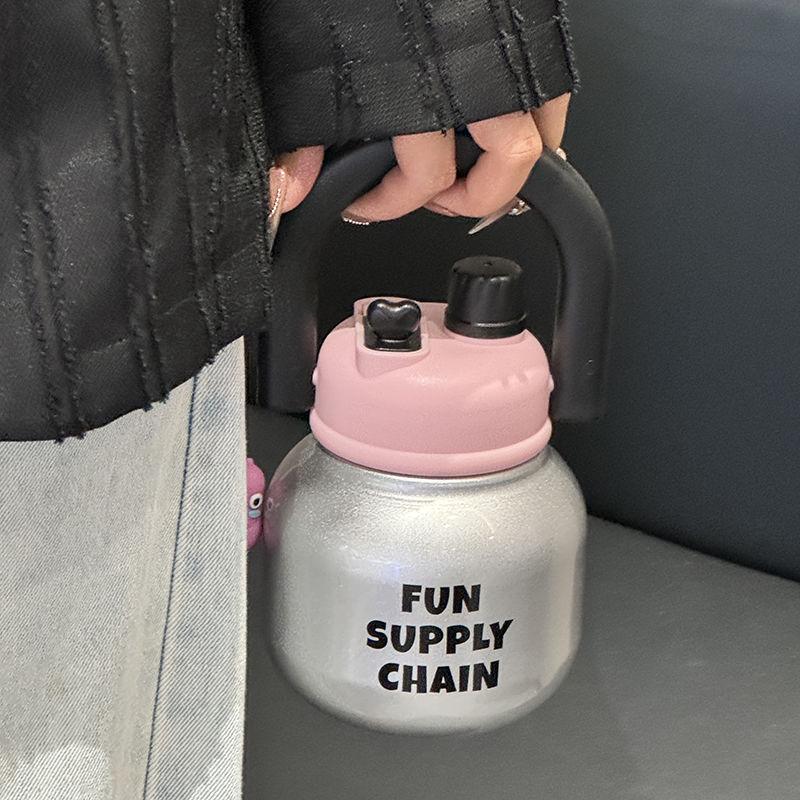 316 Stainless Steel Insulated Water Bottle with Double Spout and Tea Compartment