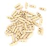 50Pcs Buttons OliveShaped CreamColored Wooden Buttons Cloth Sewing Accessories 30mm