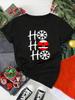 Women Christmas Santa Claus Printed T Shirt Christmas Xmas Gifts Cartoon Top Tshirt Harajuku Fashion New Year T-shirt