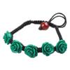 [K2876] - Green 'Rosa Romantica' Shambhala Bracelet