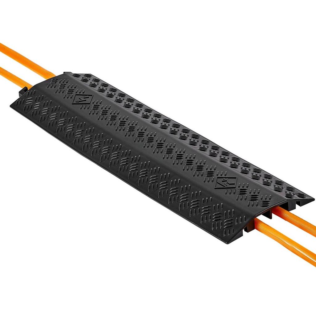 Drop Over Cable Cover, 7,938 kg/Axle Load Capacity, Heavy Duty Cable Hose Protector Ramp, Floor Cord Cover, for High Walking Traffic Areas, Indoor,