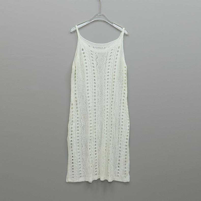 Летние женские трикотажные пляжные праздничные платья с вырезами, купальники, прикрывающие платье-халтер на берегу моря