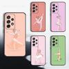 Девушка с балетом Милый Чехол Для Телефона Samsung S25, S10, S20, S10, S21, S9, S24, S23, Ultra, FE, Plus, Lite, Мягкий Силиконовый Черный Чехол