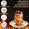 Al Pastor Skewer Stainless Steel Vertical Skewer with Tray Roasted Chicken Fork 2 in 1 Vertical Spit Stand Barbecue Grill Skewer