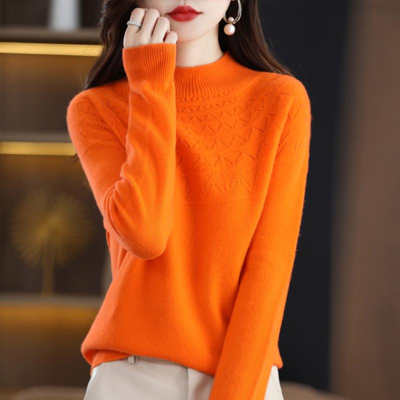 Женский свитер из 100% шерсти, СОВРЕМЕННАЯ НОВАЯ водолазка SAGA, зимний теплый вязаный пуловер, трикотаж, женские свитера, вязаные топы