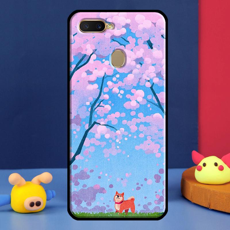Чехол для телефона Oppo A54 A57 S A78 A58 A98 A5 A9 A91 A15 A16 A17 A52 A72 A76 A96 A74 A94 A77 с изображением собаки Сиба-ину