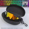 Portable Zippered Eyeglass Case Carabiner Clip Holder,Durable Hard Shell Protective Pouch,Men Women Outdoor Flashlight Storage