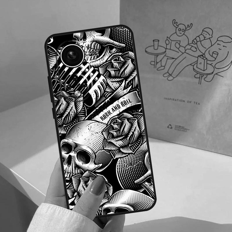 Чехол Rock and Roll Skull для Honor Magic 8 Pro 7 6 5 Lite Чехол для Honor 200 400 50 70 90 X8a X8b X9a X9b X9c
