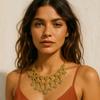 Vintage Coin Necklace Bohemian Style Ethnic Charms Necklace Multipurpose Tassel Necklace  For Women