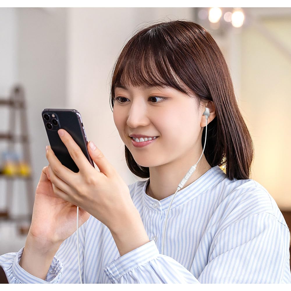 Rasta Banana Single Ear Mono Earphone with Microphone and DAC for iPhone 15 and REMMSCD02BK Type-C Android, Wired, Black,