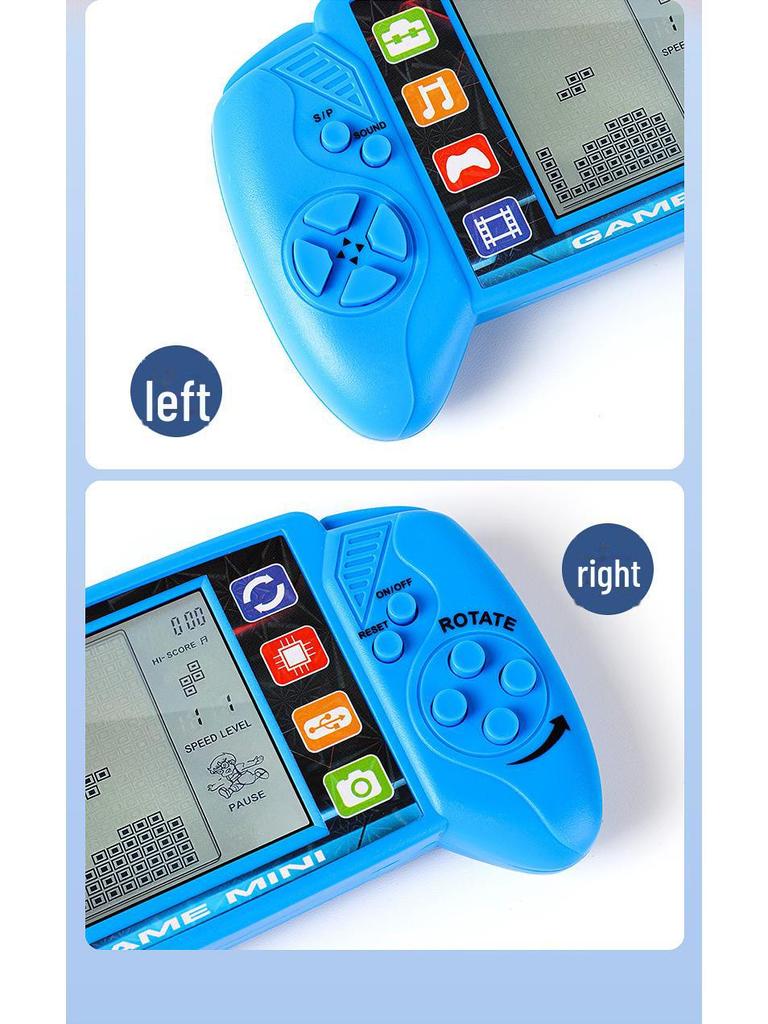 Классическая ностальгическая портативная игровая консоль Tetris с большим экраном - творческая обучающая игрушка для детей