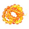 Круглые бусины из синтетического янтаря, изготовление ювелирных изделий своими руками, свободная нить, 15,5 дюймов