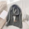 Unisex Fall Winter Scarf Knitted Thickened Solid Color Warm Soft Cozy Wide And Long Neck Protection Washable Women Men Shaw