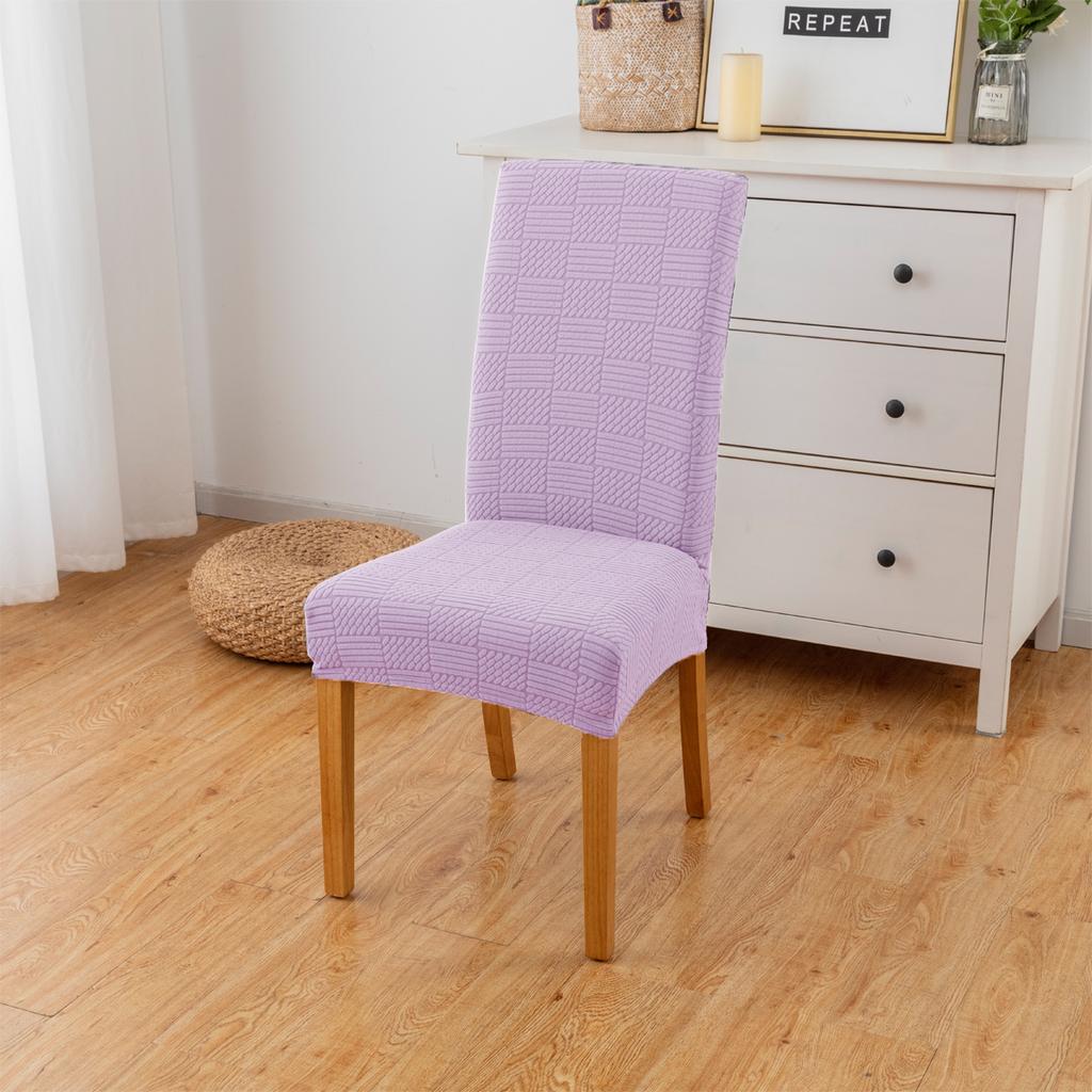 1Pc Thick Stretch Dining Chair Covers ProtectorsJacquard Parsons Chair Slipcover