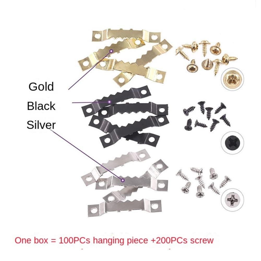 Многофункциональные крючки с зубьями пилы с винтом Металлические крючки-пилы Вешалки для картин Подвешивание дома