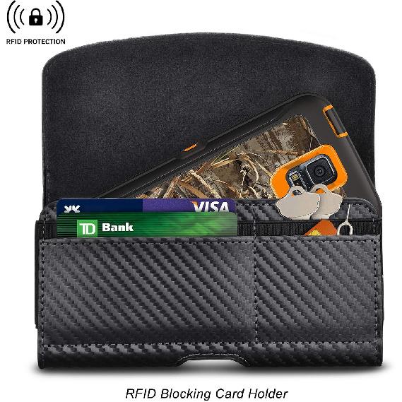 Large Phone Holster for Motorola Moto G Stylus 5G 2025 2024 G Power G Pure G Play One 5G Ace Edge 2022 PU Leather Belt Case with Belt Clip Cell Phone