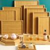 Solid Color Dinner Plates Wooden Bread Tray For Holding Tea Fruit Barbecue Bread