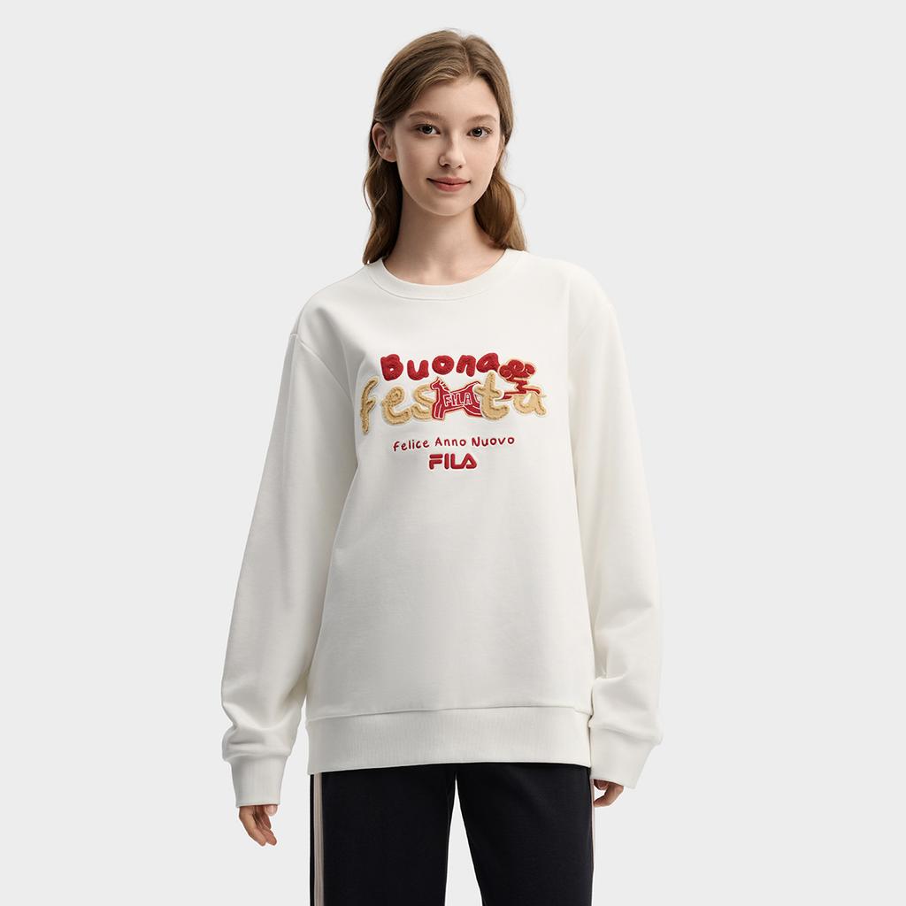 FILA CNY Sweatshirt Unisex Cloud White F11U619205FWT