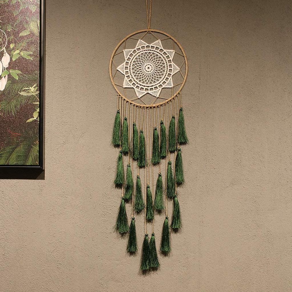 Bedroom Boho Handmade Feather Wall Hanging Tassel Macrame Tapestry Blanket Dream Catcher