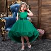 Cute Dress for Children Girl Mesh Flower Gown for Girls Trailing Baby Girl Birthday Dresses for 3-10 Years Old
