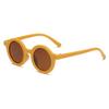 New Children'S Sunglasses Infant'S Retro Solid Color Round Frame Sun Glasses Cute Eyeglass For Kids Travelling Uv400