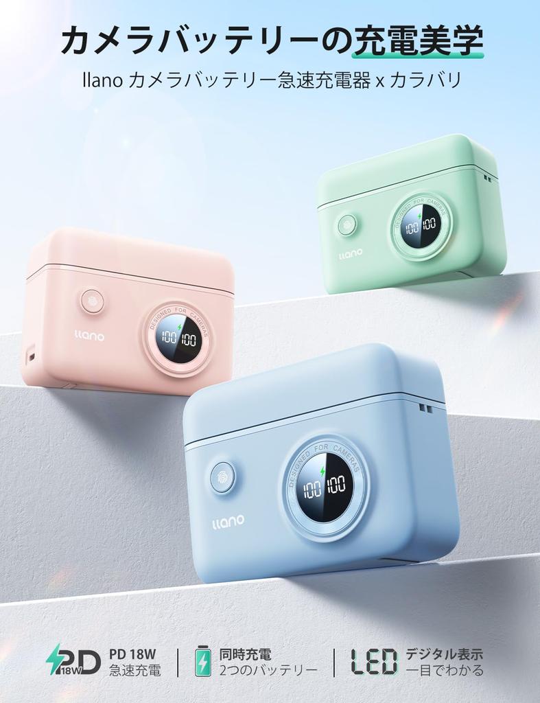 Charger PD for Llano Charge Up To 2 Devices At the Same Charging Fast Numeric Card Storage For Sony Compatible with NP-FZ100 (Can time/USB-C