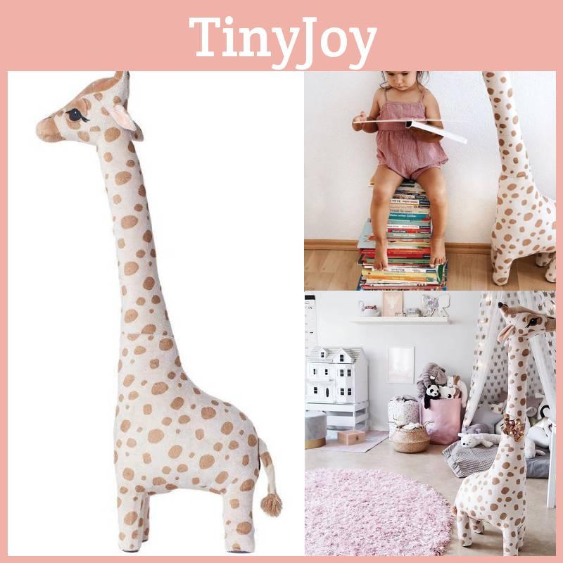 Мягкая хлопковая подушка для сна в виде чучела жирафа для детского комфорта