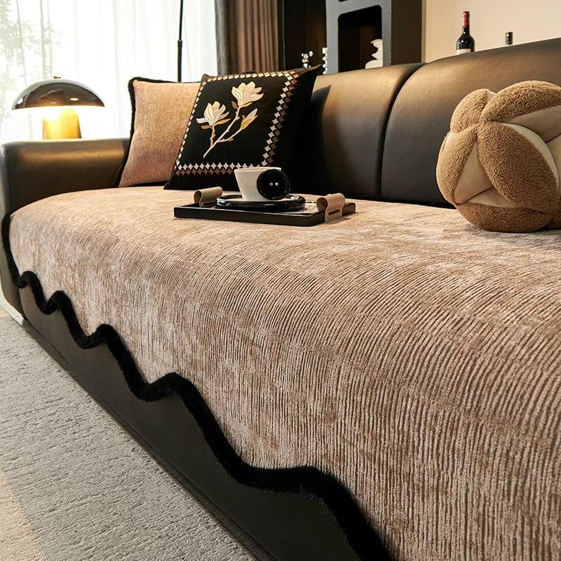 Неровная подушка сиденья дивана, модель осень-зима, современная легкая роскошь, фиксированная, нескользящая, высококачественная тканевая наволочка для подушки сиденья