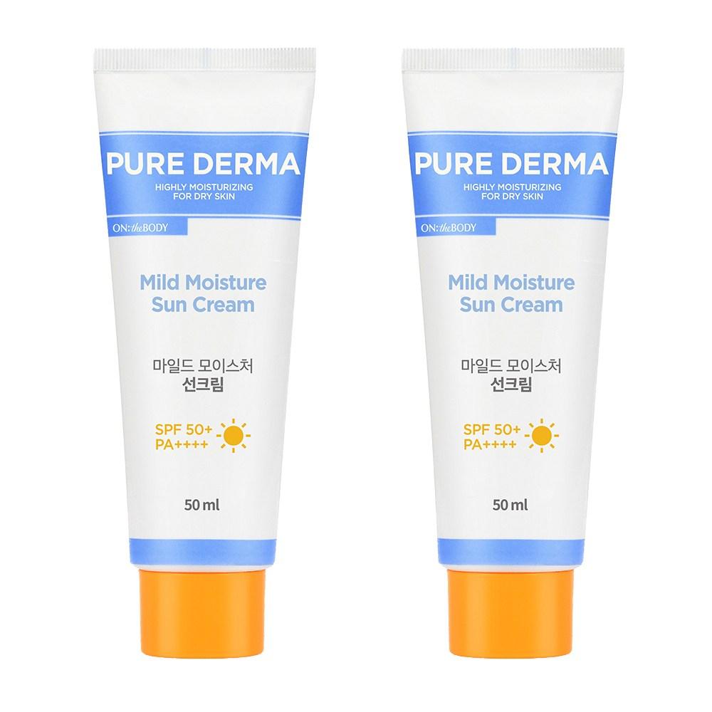 ON THE BODY Pure Derma Mild Moisture Sun Cream SPF50+ PA++++, 50 мл, 2 шт.