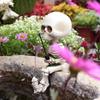 New Fishing Skeleton Decoration Creative Resin Skeleton Head Garden Landscape Decoration Crafts