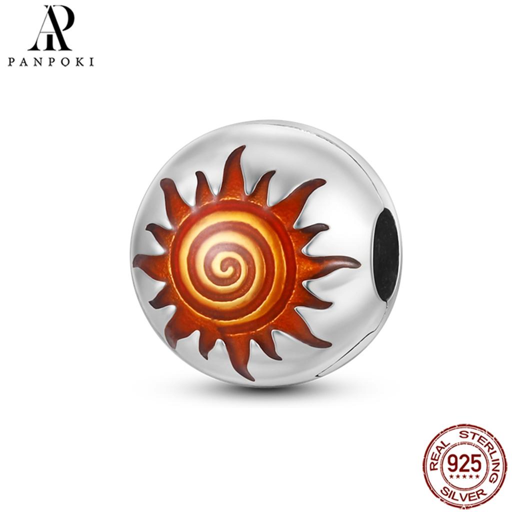 PANPOKI SS925 Sterling Silver Fixed Clip Stopper Beads Fit Bracelets Necklace NEW Luxury Women Gift DIY Jewelry Making