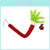 Christmas Tree Decoration Green Fur Elf With Cloth Material 28x28x5cm Vibrant Grass Green Color