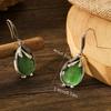 Натуральный нефрит Hetian, зеленый нефрит, безопасная пряжка, серьги, украшение из яшмы для женщин