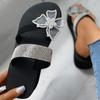 Women's Pearl-Embellished Bohemian Style Casual Sandals, Beach Wedge Slippers for Girls