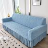 1pc Luxury Wrapped Sofa Cover with Pleated Skirt - Soft, All-Season for Living Room, Bedroom, Office, Sofa Covers for Living Room