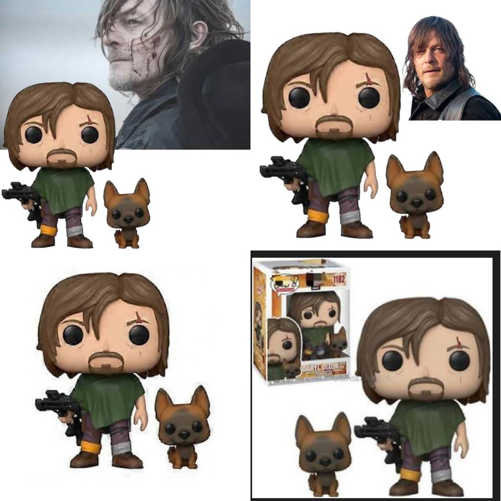 Walking Dead Daryl Dixon Collectible Figure With Dog For Kids And Fans
