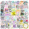 50 Inspirational Text-On-Video English Slogans Color Flowers Inspirational English Phrases Doodle Personality Stickers